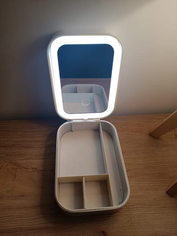 CleanGirl™ Makeup Storage Box with LED Mirror